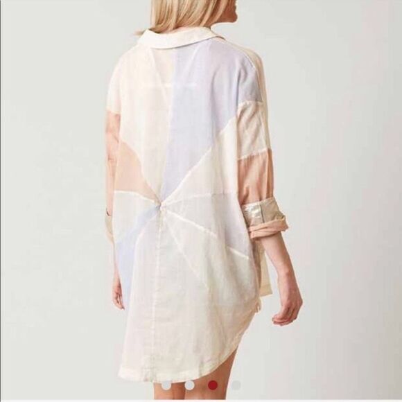 Free People Rainbow Rays Lightweight Button Down - Picture 6 of 9